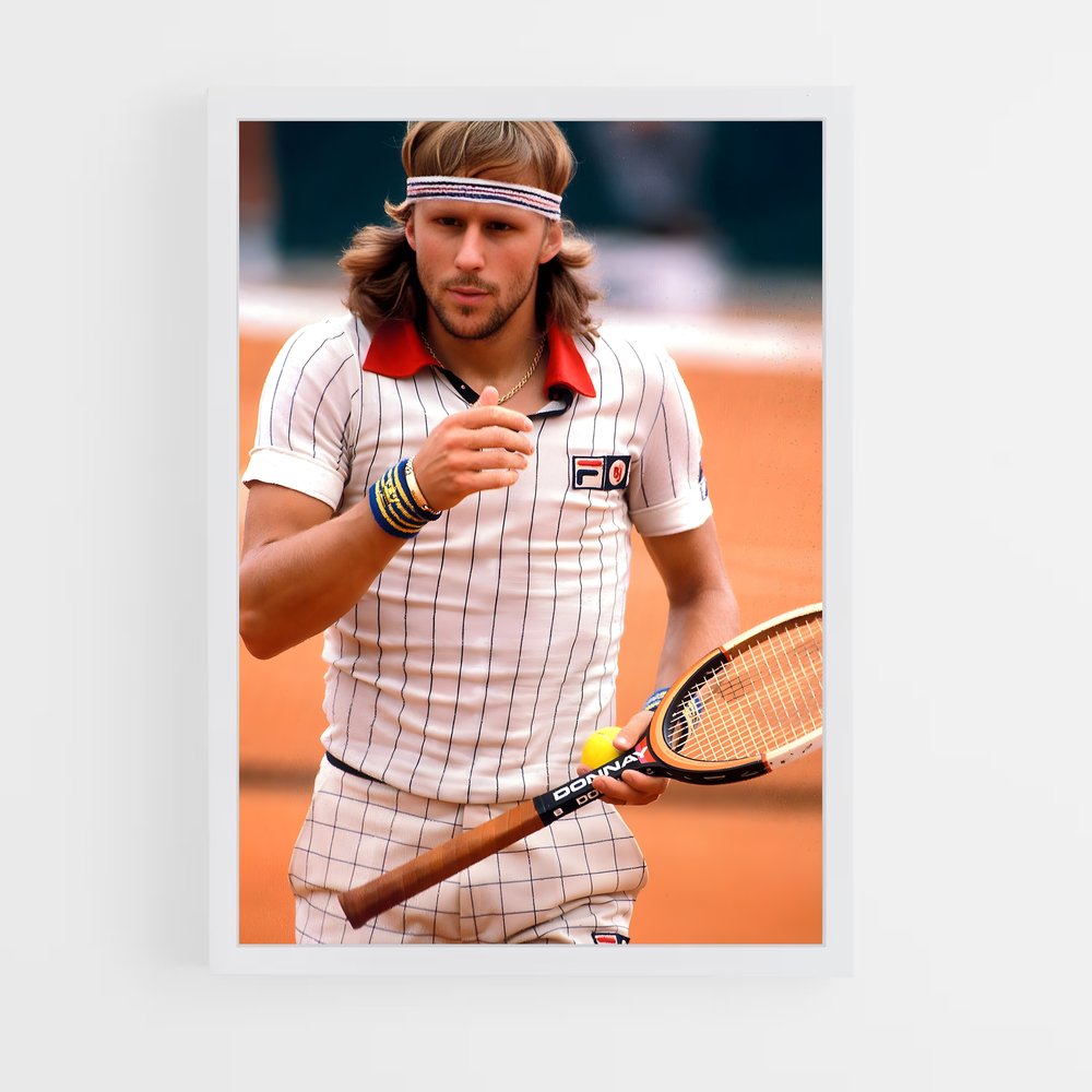 Poster Bjorn de borg – affiche Tennis (vue 3)